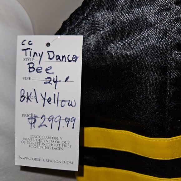 NWT SMALL 24" Tight Lacing Bee Corset Steel Boned - Picture 5 of 16